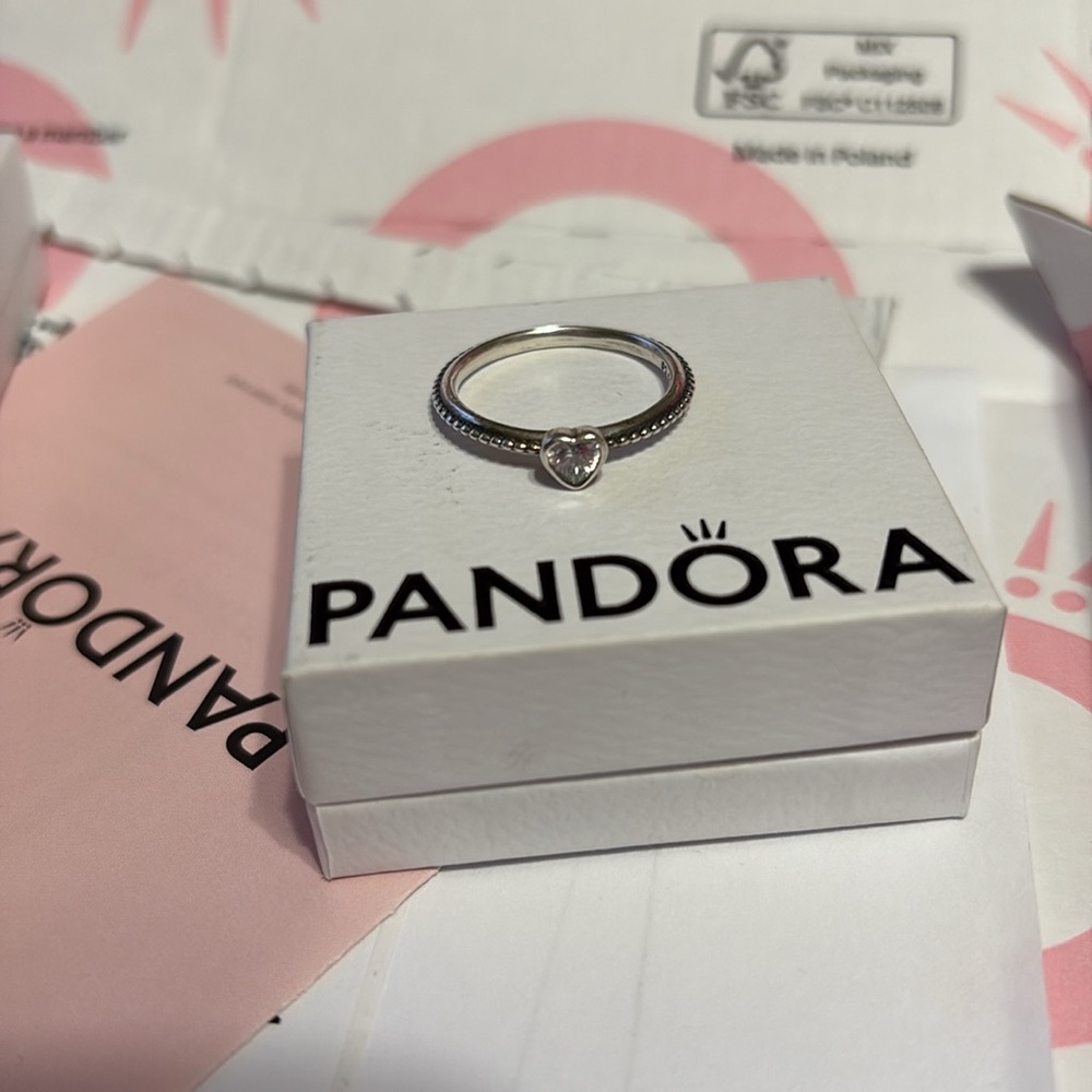 Pandora heart ring… size 7.5 authentic